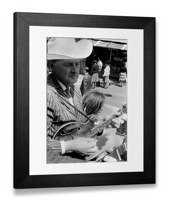 Framed Print : Bill Monroe Promotes The New York Folk Festival Framed Print : Bill Monroe Promotes The New York Folk Festival