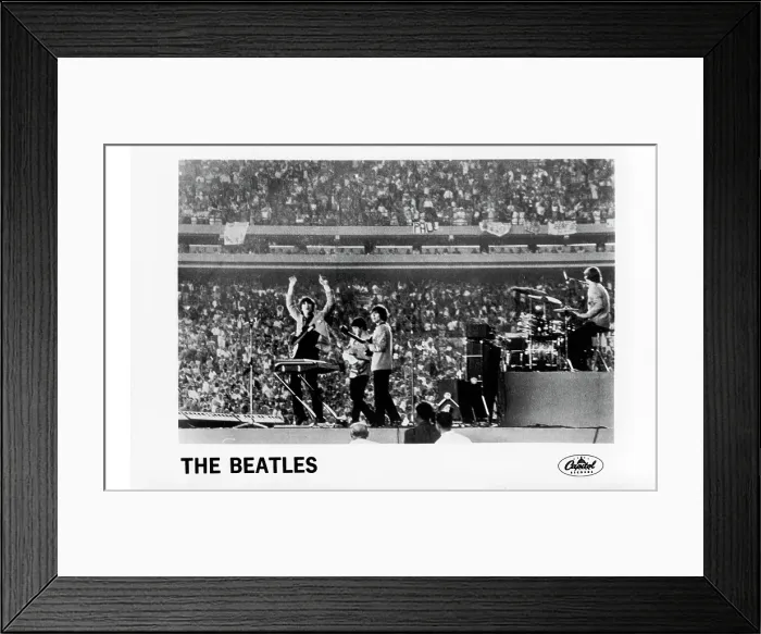 Framed Print : Beatles. The Beatles perform at Shea Stadium, New York on 15th August 1965
