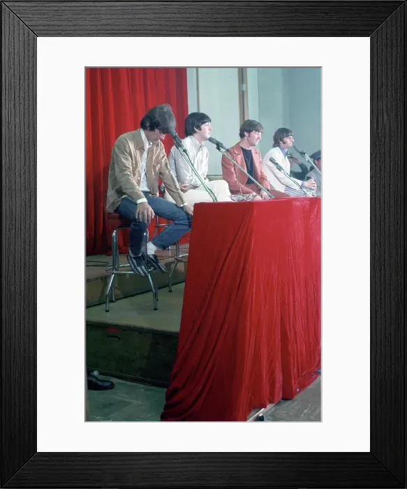Framed Print : Beatles Help! Press Conference In Los Angeles