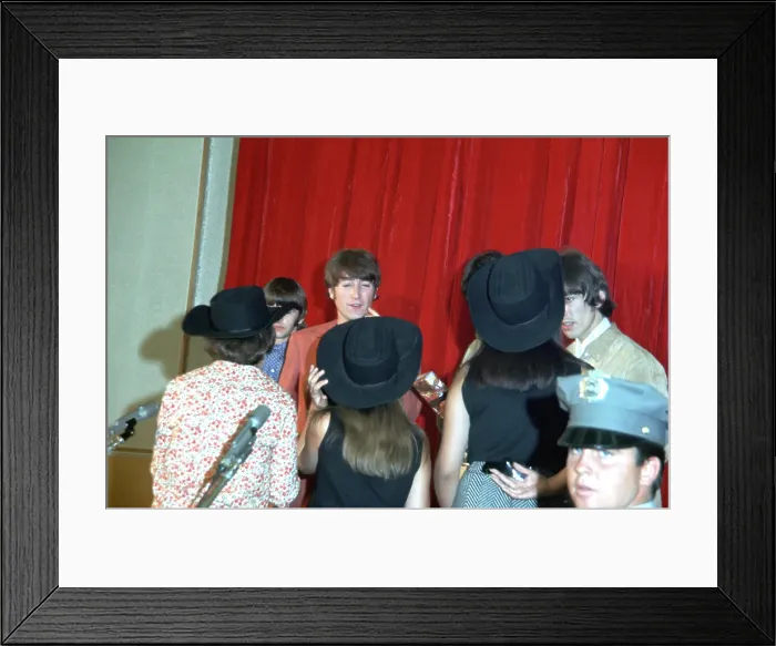 Framed Print : Beatles Help! Press Conference In Los Angeles Framed Print : Beatles Help! Press Conference In Los Angeles