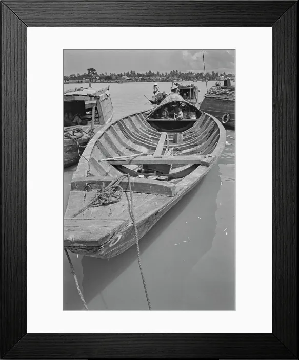 Framed Print : Sampan On The Saigon River Framed Print : Sampan On The Saigon River