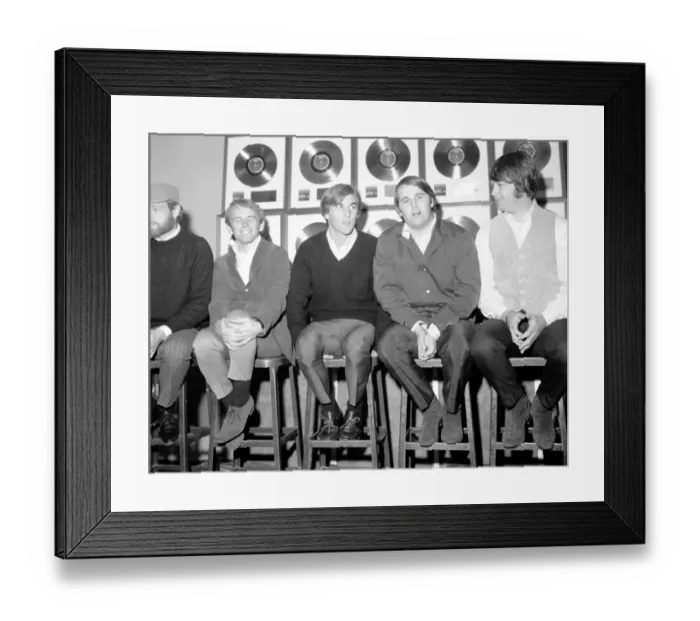 Framed Print : Beach Boys With Gold Records Framed Print : Beach Boys With Gold Records