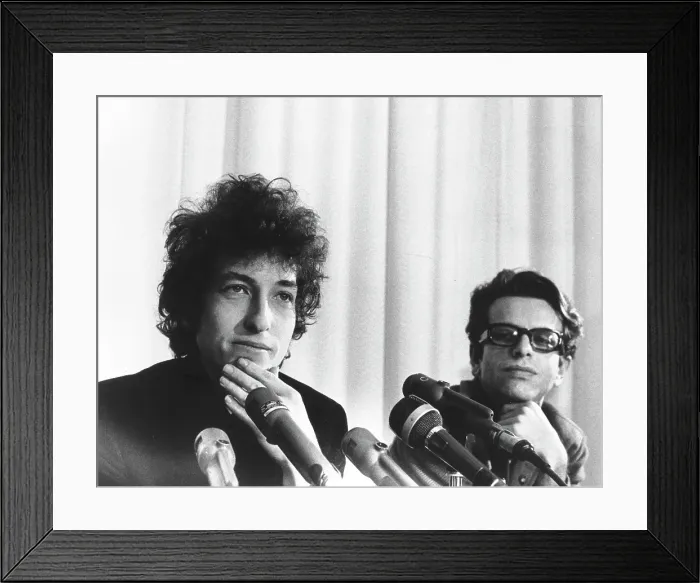Framed Print : Dylan At A Press Conference In Los Angeles