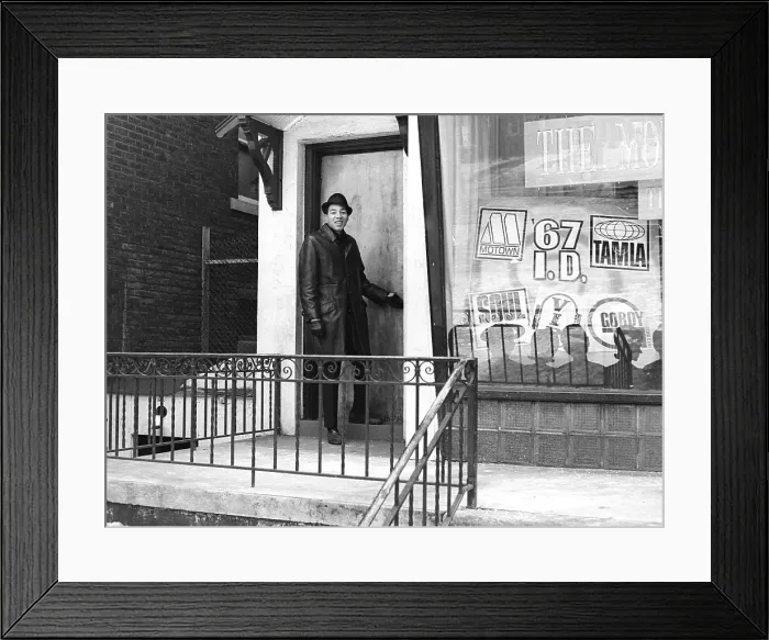 Framed Print : Smokey Robinson Outside of Motown Records Framed Print : Smokey Robinson Outside of Motown Records