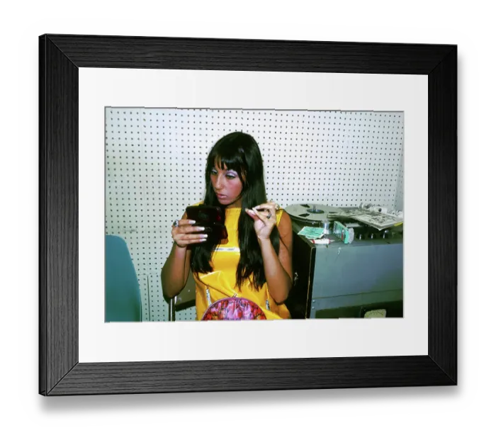 Framed Print : Cher Recording Framed Print : Cher Recording