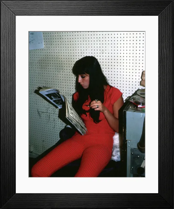 Framed Print : Cher Recording Framed Print : Cher Recording