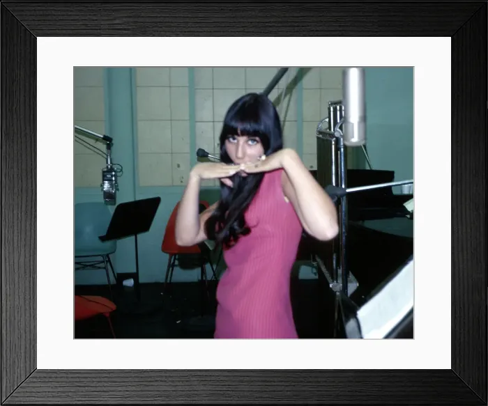 Framed Print : Cher Recording Framed Print : Cher Recording