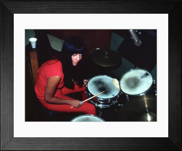 Framed Print : Cher Recording Framed Print : Cher Recording