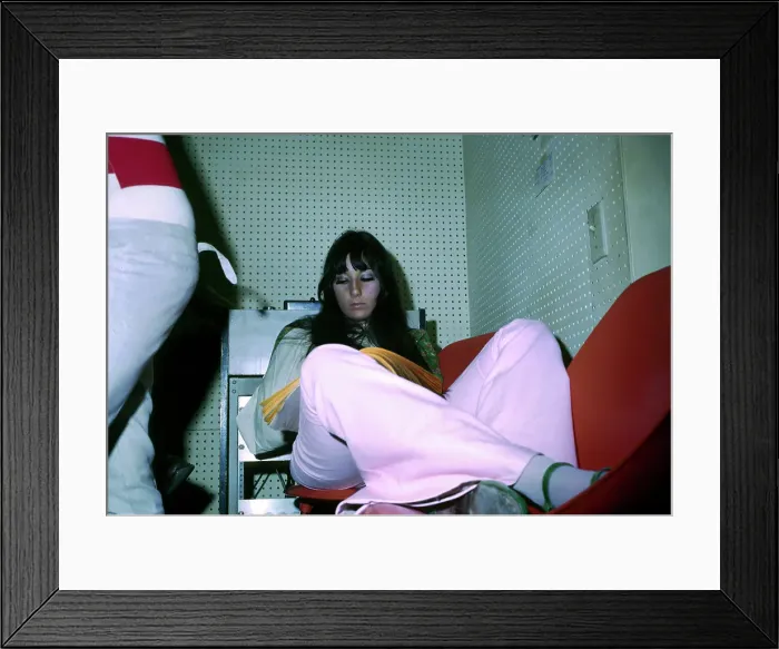 Framed Print : Cher Recording Framed Print : Cher Recording