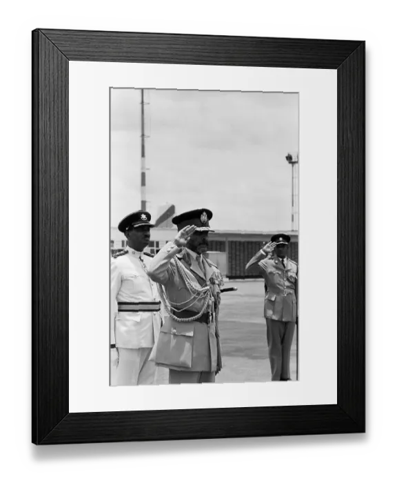 Framed Print : Haile Selassie Arrives In Port Of Spain Trinidad Framed Print : Haile Selassie Arrives In Port Of Spain Trinidad