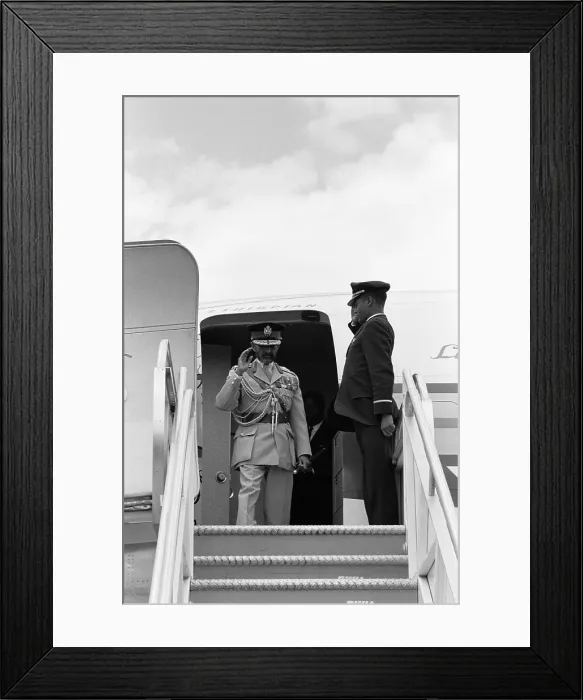 Framed Print : Haile Selassie Arrives In Port Of Spain Trinidad Framed Print : Haile Selassie Arrives In Port Of Spain Trinidad