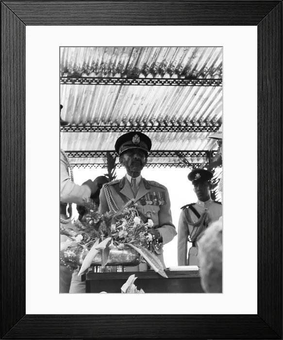 Framed Print : Haile Selassie Arrives In Port Of Spain Trinidad Framed Print : Haile Selassie Arrives In Port Of Spain Trinidad