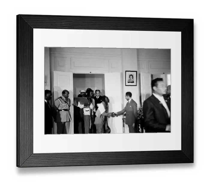 Framed Print : Haile Selassie Greets A Delegation Of Rastafarians At A Reception In Kingston Jamaica Framed Print : Haile Selassie Greets A Delegation Of Rastafarians At A Reception In Kingston Jamaica