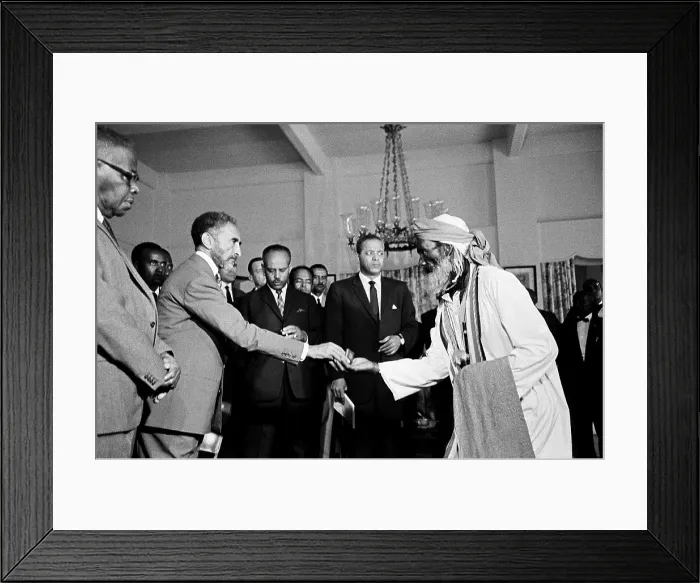 Framed Print : Haile Selassie Greets A Delegation Of Rastafarians At A Reception In Kingston Jamaica Framed Print : Haile Selassie Greets A Delegation Of Rastafarians At A Reception In Kingston Jamaica