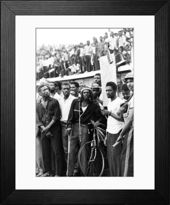 Framed Print : Crowds Of Rastafarians Await The Arrival Of Haile Selassie In Kingston Jamaica Framed Print : Crowds Of Rastafarians Await The Arrival Of Haile Selassie In Kingston Jamaica