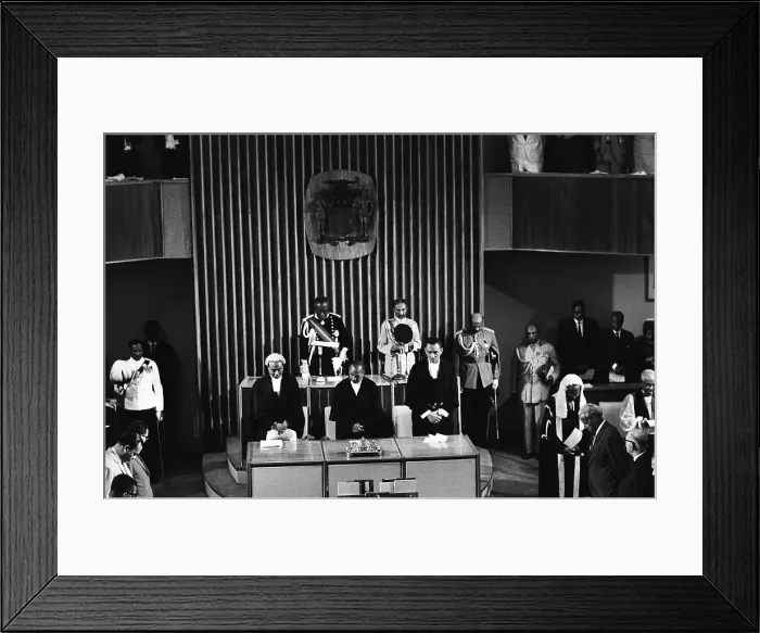 Framed Print : Haile Selassie Addresses Parliament In Kingston Jamaica Framed Print : Haile Selassie Addresses Parliament In Kingston Jamaica