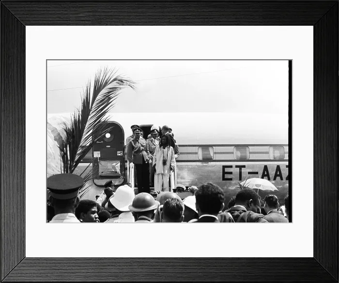 Framed Print : Haile Selassie Arrives In Kingston Jamaica Framed Print : Haile Selassie Arrives In Kingston Jamaica