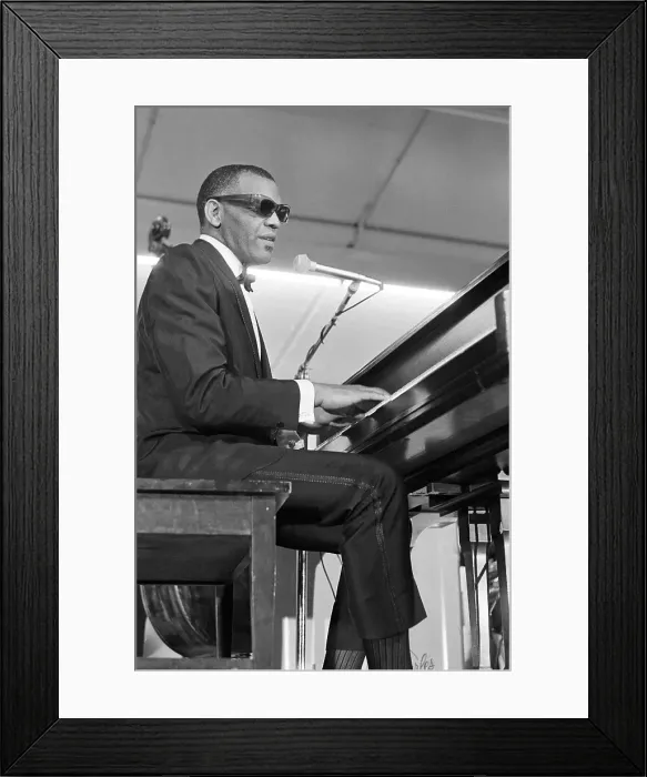 Framed Print : Ray Charles At Sound Blast 66 Framed Print : Ray Charles At Sound Blast 66