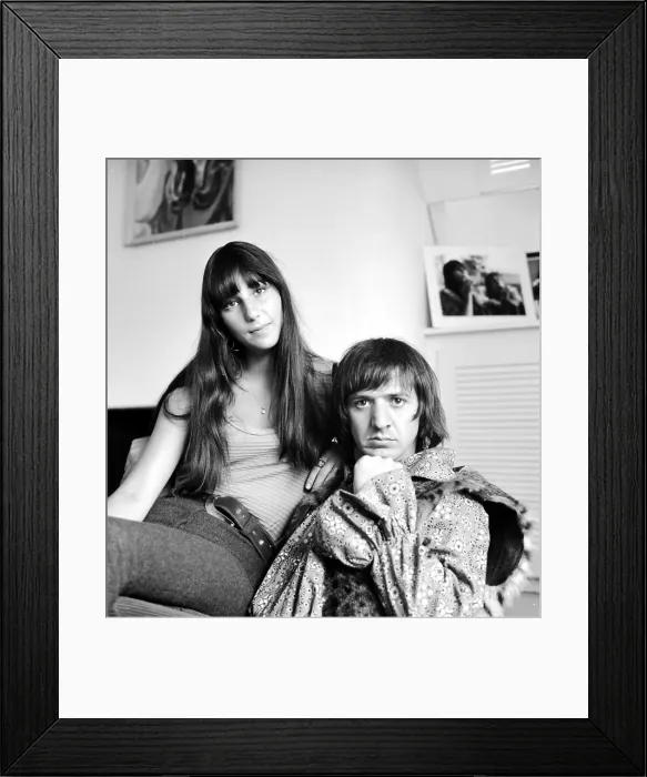 Framed Print : Sonny & Cher Portrait Session At Home Framed Print : Sonny & Cher Portrait Session At Home