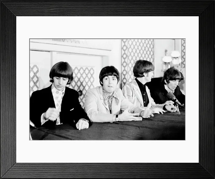 Framed Print : Beatles Shea Stadium Press Conference Framed Print : Beatles Shea Stadium Press Conference