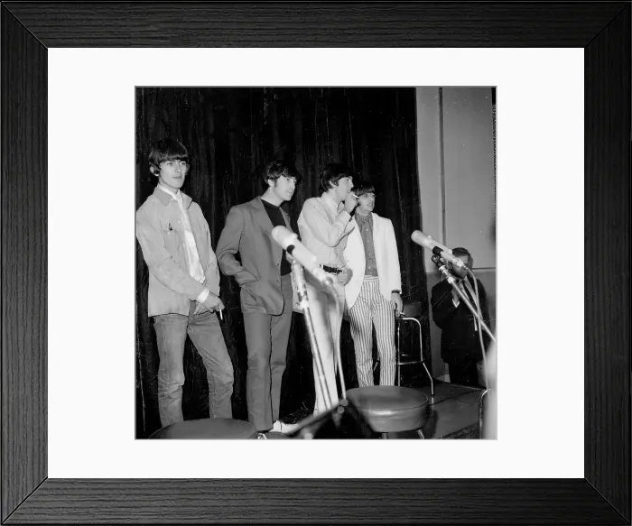 Framed Print : Beatles Press Conference At Dodger Stadium Framed Print : Beatles Press Conference At Dodger Stadium