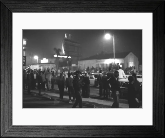 Framed Print : Sunset Strip Curfew Riots