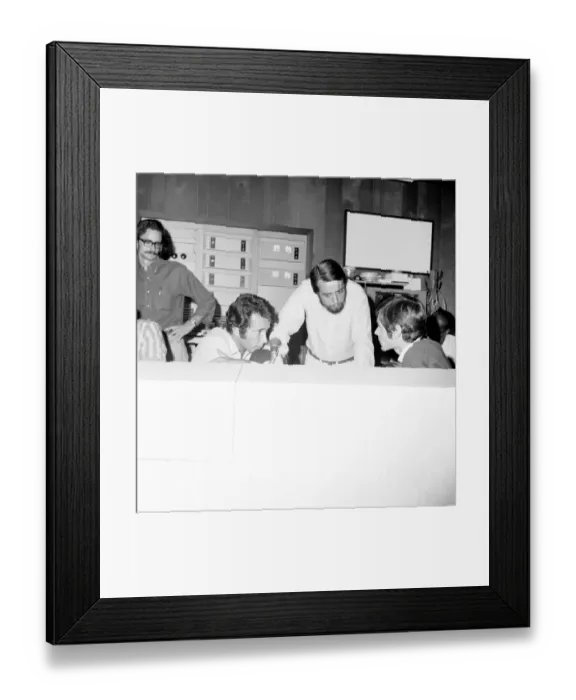 Framed Print : Herb Alpert And Sergio Mendes In The Studio Framed Print : Herb Alpert And Sergio Mendes In The Studio