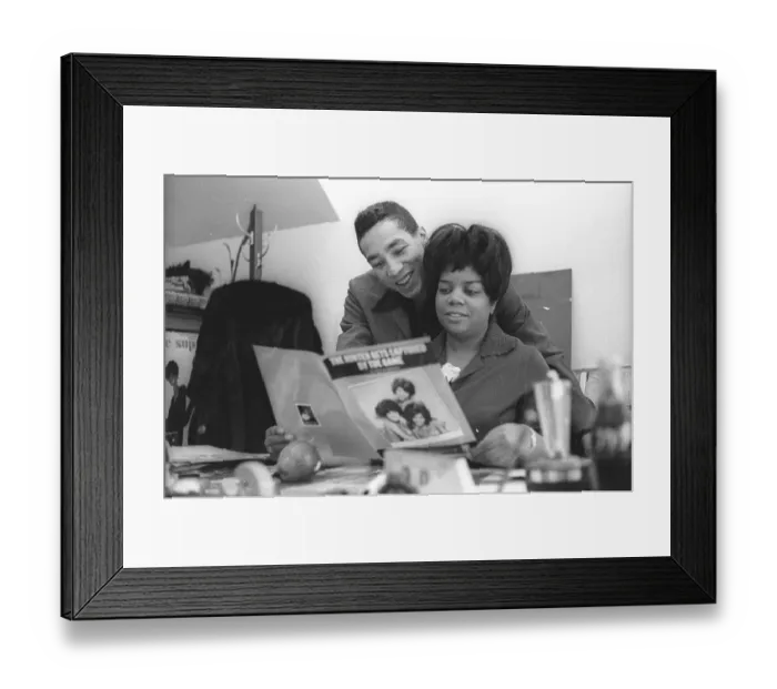 Framed Print : Smokey Robinson And Esther Gordy Framed Print : Smokey Robinson And Esther Gordy