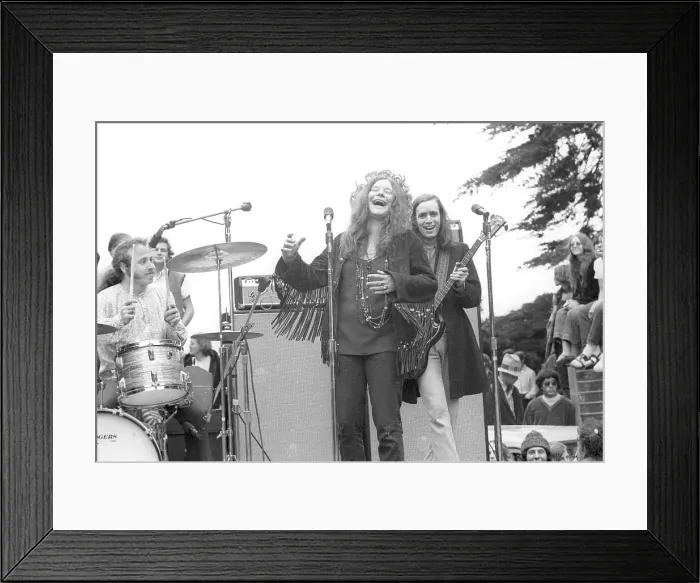 Framed Print : Janis Joplin With Big Brother At Golden Gate Park Framed Print : Janis Joplin With Big Brother At Golden Gate Park