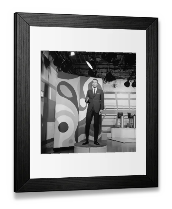 Framed Print : Soul Singer Performing On A TV Show Framed Print : Soul Singer Performing On A TV Show