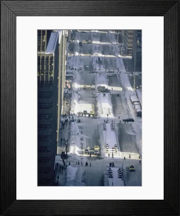 Framed Print : Manhattan In The Snow Framed Print : Manhattan In The Snow
