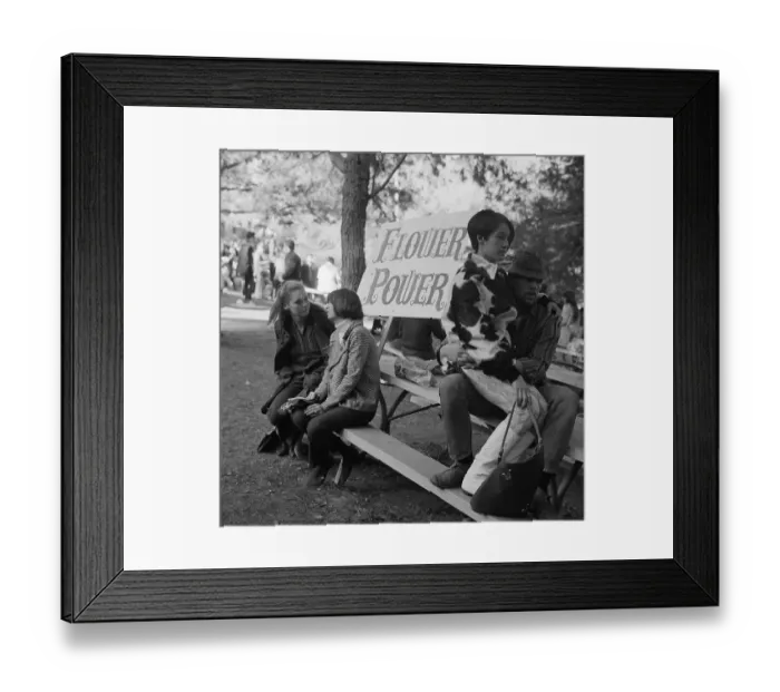 Framed Print : March 20, 1967, Hollywood, Love-In / Flower Power Framed Print : March 20, 1967, Hollywood, Love-In / Flower Power