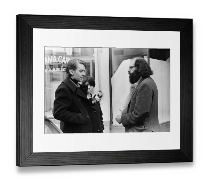 Framed Print : Allen Ginsberg Talks with Hippies