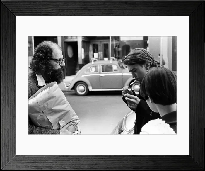 Framed Print : Allen Ginsberg Talks with Hippies