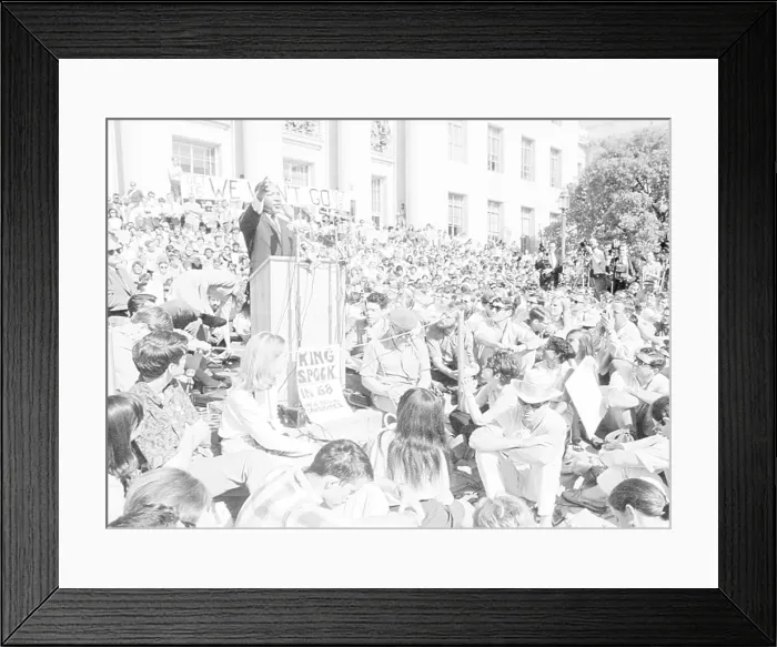 Framed Print : King Speech at Sproul Plaza in Berkeley Framed Print : King Speech at Sproul Plaza in Berkeley