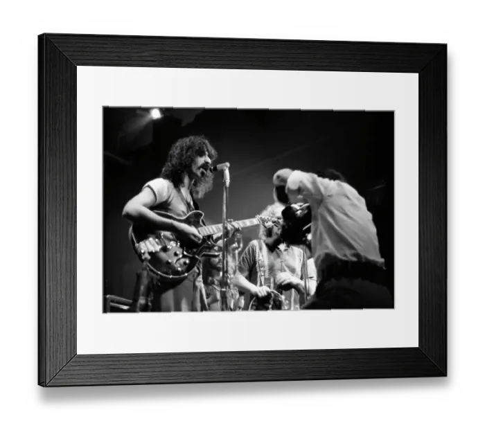 Framed Print : Frank Zappa and the Mothers of Invention Performing