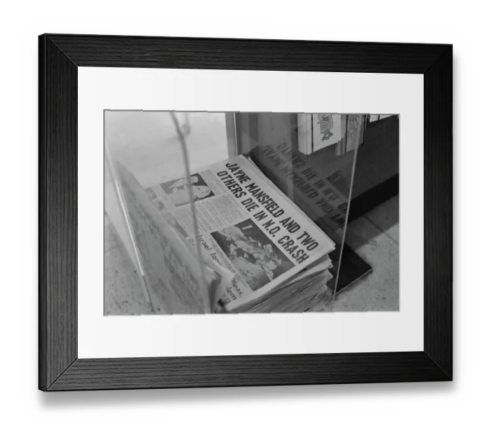 Framed Print : Jayne Mansfield's Death Framed Print : Jayne Mansfield's Death