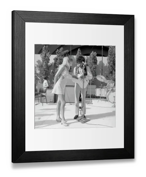 Framed Print : Jimi Hendrix With A Muse