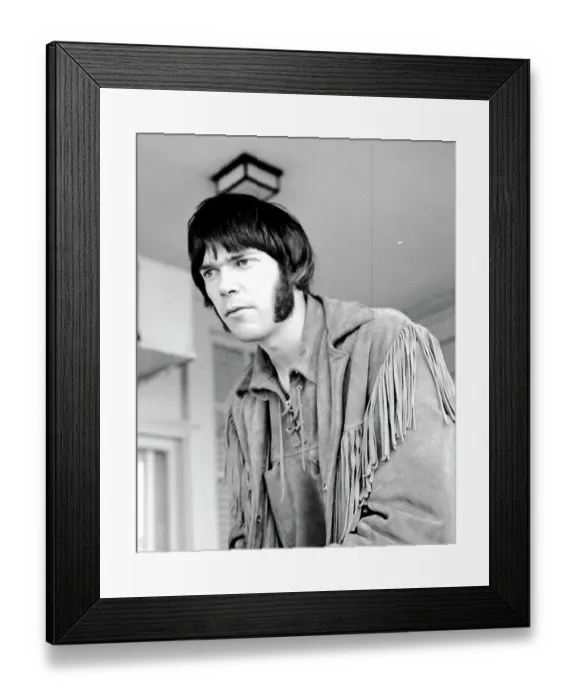 Framed Print : Neil Young Portrait
