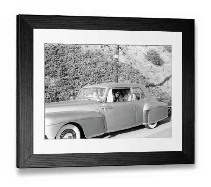 Framed Print : Buffalo Springfield Portrait With Car Framed Print : Buffalo Springfield Portrait With Car