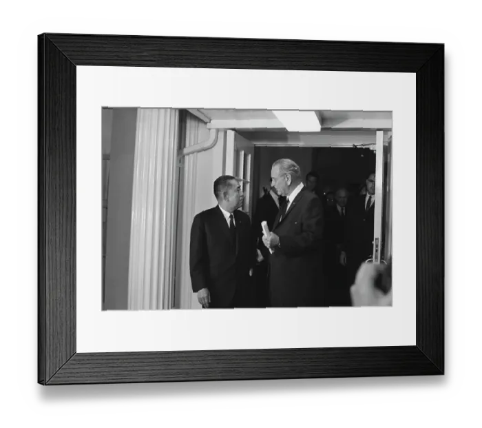 Framed Print : Eisaku Sato Meets LBJ, 1967 Framed Print : Eisaku Sato Meets LBJ, 1967
