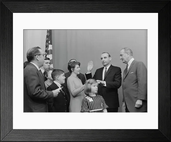 Framed Print : Charles Zwick's Signing-In Ceremony, 1968 Framed Print : Charles Zwick's Signing-In Ceremony, 1968