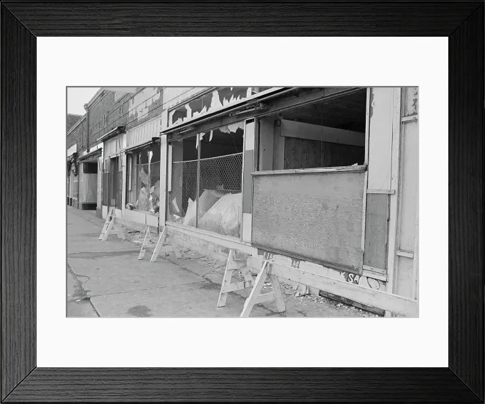 Framed Print : After The Detroit Riot Framed Print : After The Detroit Riot