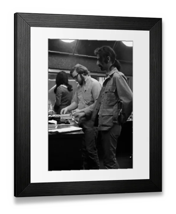 Framed Print : Frank Zappa Recording Session In NY Framed Print : Frank Zappa Recording Session In NY