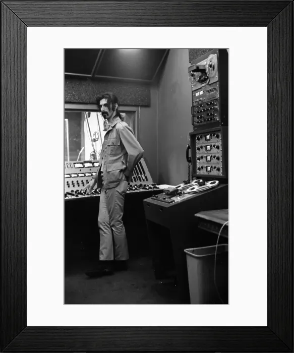 Framed Print : Frank Zappa Recording Session In NY Framed Print : Frank Zappa Recording Session In NY