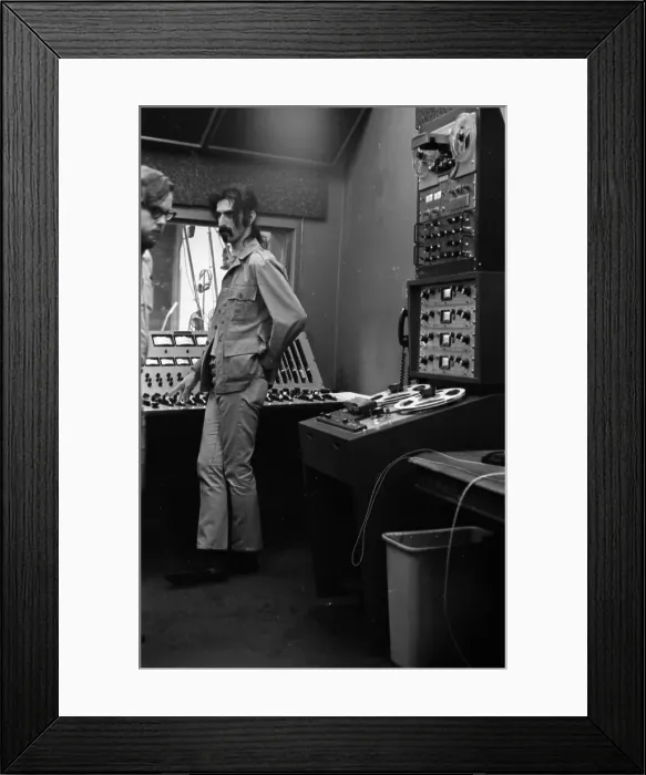 Framed Print : Frank Zappa Recording Session In NY Framed Print : Frank Zappa Recording Session In NY