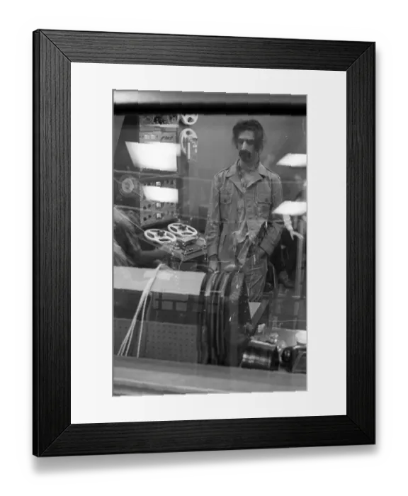 Framed Print : Frank Zappa Recording Session In NY Framed Print : Frank Zappa Recording Session In NY