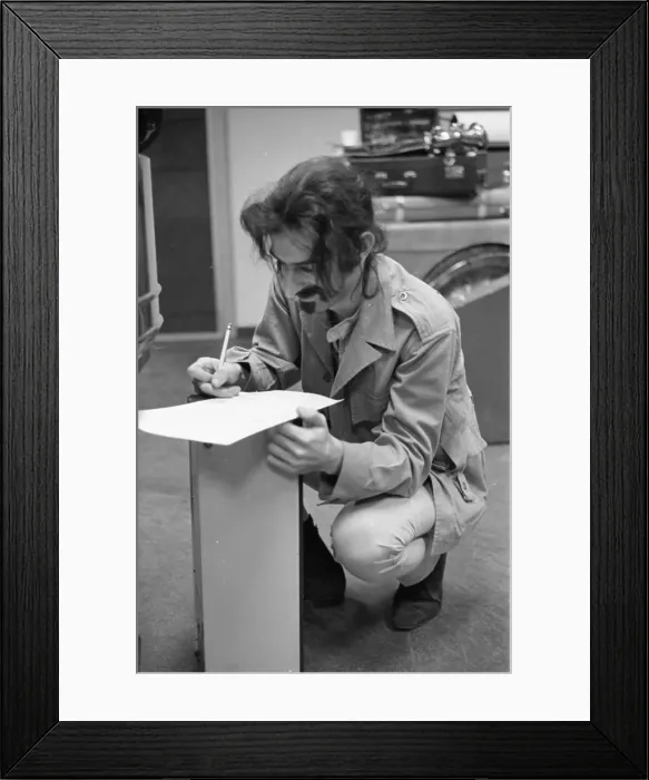 Framed Print : Frank Zappa Recording Session In NY Framed Print : Frank Zappa Recording Session In NY