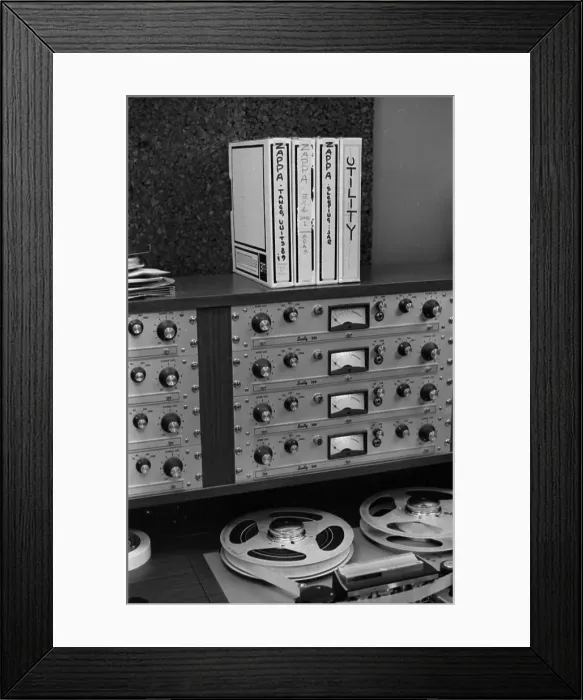 Framed Print : Frank Zappa Recording Session In NY Framed Print : Frank Zappa Recording Session In NY