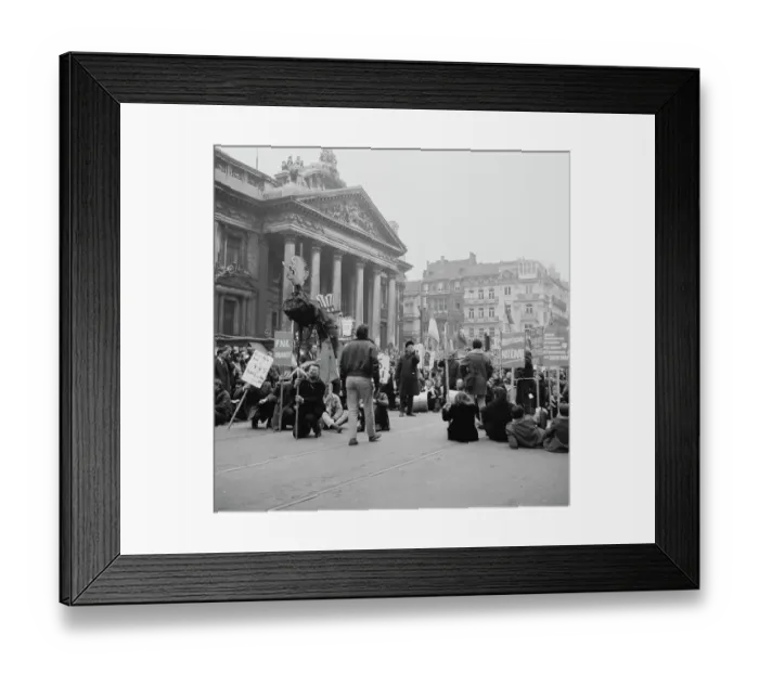 Framed Print : Brussels Demonstration Framed Print : Brussels Demonstration